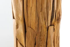 Design Stehlampe ROOTS 160cm Treibholz Leinenschirm beige handmade