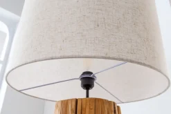 Design Stehlampe ROOTS 160cm Treibholz Leinenschirm beige handmade