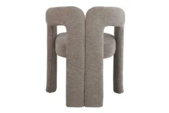 Design Stuhl ARCH greige Chenille mit Armlehne Rundum-Bezug