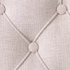 Design Stuhl CASTLE beige schwarz Strukturstoff Armlehnen Holzfüße