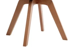 Design Stuhl LIVORNO beige Strukturstoff Massivholzbeine drehbar Auto-Return-Funktion