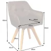 Design Stuhl LOFT antik braun Microfaser drehbar massiv Buchenholz mit Armlehne