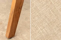 Design Stuhl MAMMUT beige natur massives Akazienholz honey finish
