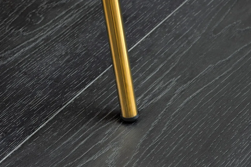 Design Stuhl NOBLESSE champagner beige Samt golden verchromtes Metallgestell