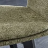 Design Stuhl NORDIC STAR grün Strukturstoff Massivholz schwarz mit Armlehne gepolstert