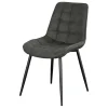 Design Stuhl ROADSTAR grau schwarze Metallbeine