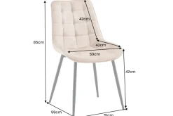 Design Stuhl ROADSTAR senfgelb Samt schwarze Metallbeine