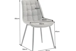 Design Stuhl ROADSTAR taupe schwarze Metallbeine