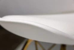 Design Stuhl SCANDINAVIA MEISTERSTÜCK weiß goldene Beine