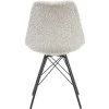 Design Stuhl SCANDINAVIA MEISTERSTÜCK beige grau Chenille schwarz Metallgestell