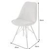 Design Stuhl SCANDINAVIA MEISTERSTÜCK grau Cord schwarz Metall-Gestell