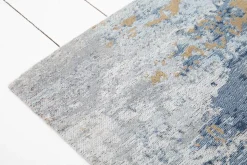 Design Teppich ABSTRAKT XXL 350x240m grau blau Baumwolle