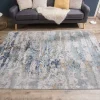 Design Teppich ABSTRAKT 240x160cm blau Baumwolle