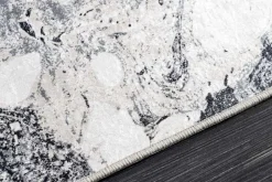 Design Teppich ART RUGS 230x160cm weiß grau Flachgewebe Indoor
