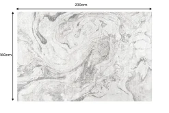 Design Teppich ART RUGS 230x160cm weiß grau Flachgewebe Indoor