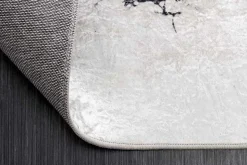 Design Teppich ART RUGS 230x160cm weiß grau Flachgewebe Indoor