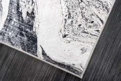 Design Teppich ART RUGS 230x160cm weiß grau Flachgewebe Indoor