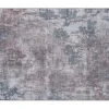 Design Teppich MODERN ART 230x160cm blau terrakotta Used Look Vintage Flachgewebe