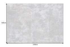Design Teppich MODERN ART 230x160cm blau terrakotta Used Look Vintage Flachgewebe