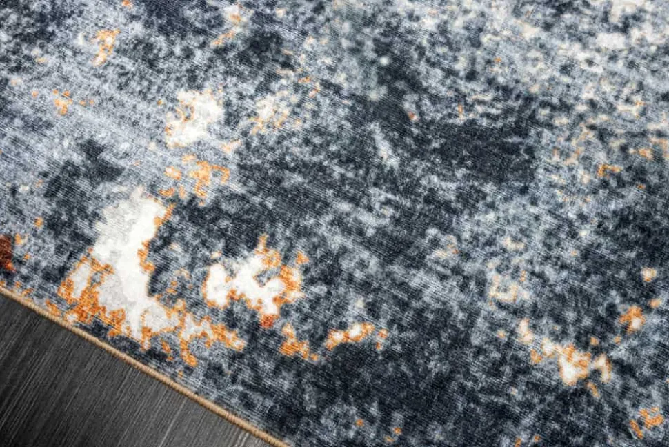 Design Teppich MODERN ART 230x160cm grau kupfer Kurzflor Indoor-Teppich