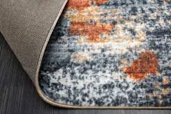 Design Teppich MODERN ART 230x160cm grau kupfer Kurzflor Indoor-Teppich