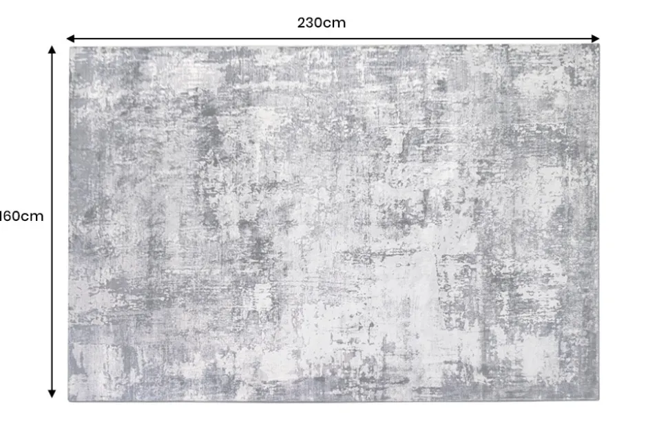Design Teppich MODERN ART 230x160cm grau kupfer Kurzflor Indoor-Teppich