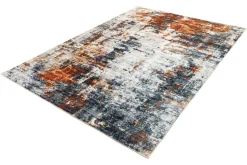 Design Teppich MODERN ART 230x160cm grau kupfer Kurzflor Indoor-Teppich