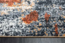 Design Teppich MODERN ART 230x160cm grau kupfer Kurzflor Indoor-Teppich
