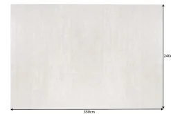 Design Teppich MODERN ART XXL 350x240cm beige Used Look Baumwolle Vintage Flachgewebe