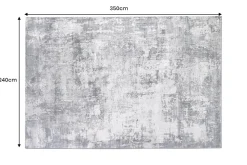 Design Teppich MODERN ART XXL 350x240cm grau kupfer Kurzflor Indoor-Teppich