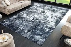 Design Teppich MODERN ART XXL 350x240cm grau anthrazit Kurzflor Indoor-Teppich