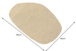 Design Teppich ORGANIC 180x120cm senfgelb Hochflor Indoor-Teppich organische Form
