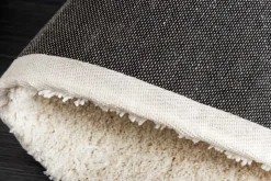Design Teppich ORGANIC 180x120cm creme Hochflor Indoor-Teppich organische Form