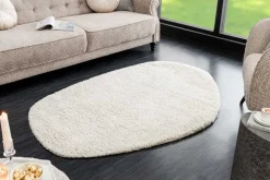 Design Teppich ORGANIC 180x120cm creme Hochflor Indoor-Teppich organische Form