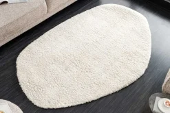 Design Teppich ORGANIC 180x120cm creme Hochflor Indoor-Teppich organische Form