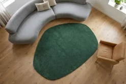 Design Teppich ORGANIC 180x120cm grün Hochflor Indoor-Teppich organische Form