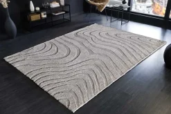 Design Teppich WAVE 240x170cm grau 3D-Effekt