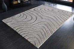 Design Teppich WAVE 240x170cm grau 3D-Effekt