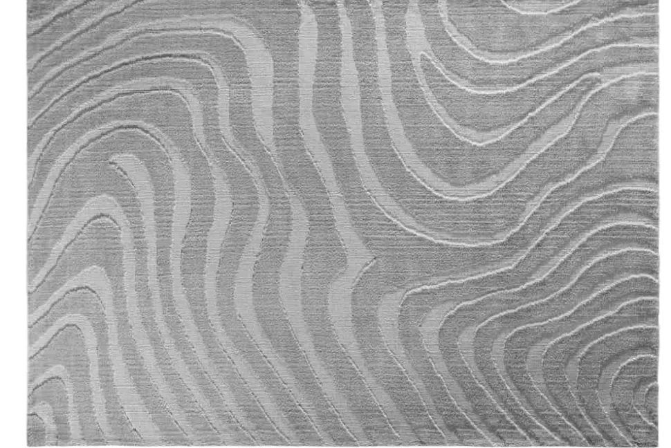 Design Teppich WAVE 240x170cm grau 3D-Effekt