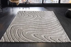 Design Teppich WAVE 240x170cm grau 3D-Effekt