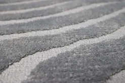 Design Teppich WAVE 240x170cm grau 3D-Effekt