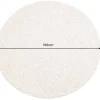 Design Teppich WOOL 150cm beige rund Wolle Handarbeit
