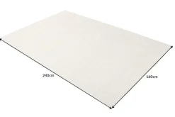 Design Teppich WOOL 240x160cm hellbeige aus Wolle