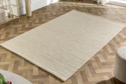 Design Teppich WOOL 240x160cm hellbeige aus Wolle