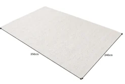 Design Teppich WOOL XXL 350x240cm silbergrau aus Wolle