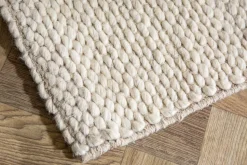 Design Teppich WOOL XXL 350x240cm hellbeige aus Wolle