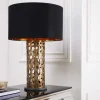 Design Tischlampe ABSTRACT LEAF kupfer antik Metall Marmorfuß handmade