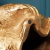 Design Tischlampe KONG 60cm gold Metall Affenlampe schwarzer Lampenschirm