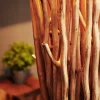 Design Treibholz Stehlampe EUPHORIA 180cm natur mit Leinenschirm