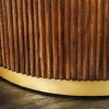 Design TV-Board GATSBY 170cm braun gold Mangoholz weiße Marmorplatte Lowboard